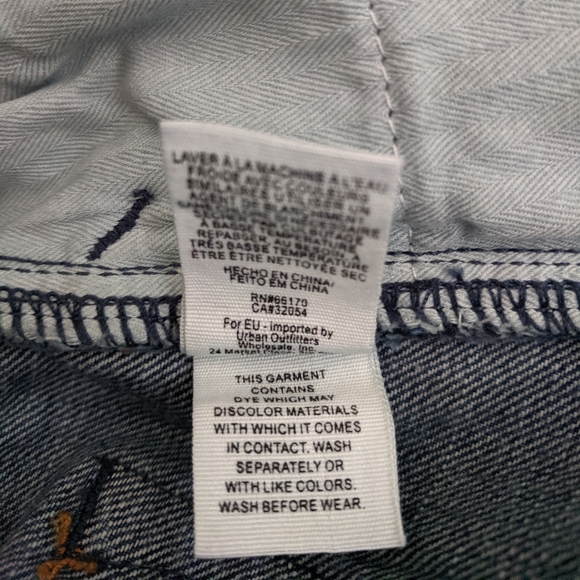 Free People Button Fly Distressed Jean Shorts 26 - Picture 7 of 7